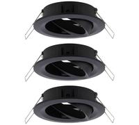 Paulmann 92487 Choose recessed luminaire spot swivelling max. 3x10 watt recessed Ceiling Spotlight Black matt recessed lamp Aluminium