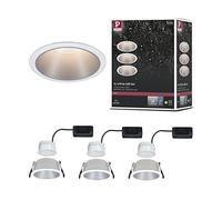 Paulmann EBL Set Cole Coin 3x6W 2700K IP44 White matt/Silver matt | Dimmable via light switch, warm white light, IP44, for ceiling mounting, replaceable LED Coins