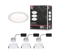 Paulmann 94870 LED recessed luminaire 3-Step dimming Cole Basic Set 3-Piece Set IP44 Round 88mm Coin 3x6W 3x470lm 230V 2700K
