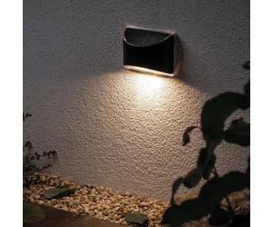 Paulmann Elliot LED solar wall lamp, anthracite, IP44