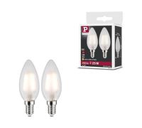 Paulmann Filament 230v led Bulb, Set of 2, E14, 2700K, matt, 3W | All-round room lighting, colour temperature 2700K, eye friendly, for E14 sockets
