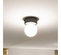 Paulmann Gove ceiling light IP44 1-bulb black