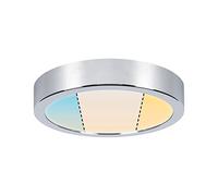 Paulmann HomeSpa 78925 LED Ceiling Light Panel Aviar IP44 Round 220 mm White Switch Chrome incl. 1x 13 Watt Light Panel Plastic 2700 K
