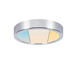 Paulmann HomeSpa 78925 LED Ceiling Light Panel Aviar IP44 Round 220 mm White Switch Chrome incl. 1x 13 Watt Light Panel Plastic 2700 K