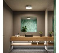 Paulmann HomeSpa Casca LED ceiling lamp, white/aluminium, IP44