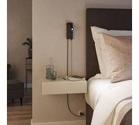 Paulmann Hulda USB LED wall spotlight, dimmable, black, switch