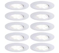 Paulmann Calla white, on/off, swivelling, 4,000K, Ø 9 cm, set of 10