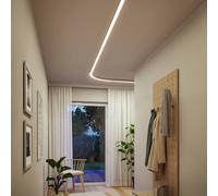 Paulmann LED batten light Linion, chrome, 90° curve, 3,000 K