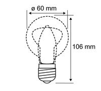Paulmann 28698 LED lamp Filament GL 7.5 watts lamp dimmable Clear 2700 K Warm White E27