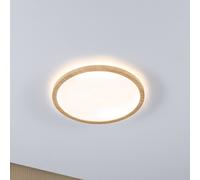Paulmann LED ceiling lamp Atria Shine Ø29cm oak IP44 3,000K
