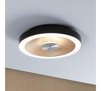 Paulmann LED ceiling lamp Volea black/gold Ø 32 cm IP44 dimmable