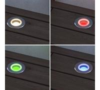 Paulmann 94845 LED Outdoor luminaire recessed Floor luminaire Smart Home Zigbee Floor IP67 Round 110mm RGBW+ 4.9W 300lm 230V Brushed Iron