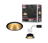 Paulmann LED Downlight Cole 3 Step Dim 6W 2700K Black/Gold | Downlight for ceiling mounting, IP44, dimmable via light switch, warm white light, replaceable light bulb