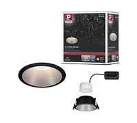 Paulmann LED Downlight Cole 3 Step Dim 6W 2700K Black/Silver | Ceiling downlight, IP44, dimmable via light switch, warm white light, replaceable light bulb