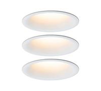 Paulmann 93419 Cymbal LED recessed luminaire incl. 3x6.5W IP44 dimmable recessed spotlight white matt spot plastic recessed lamp 2000K