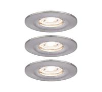Paulmann LED Downlight Nova mini Coin IP44 3x4W 2700K Curved Iron | Set of 3 lights, colour temperature 2700K, for ceiling mounting, IP44, warm white