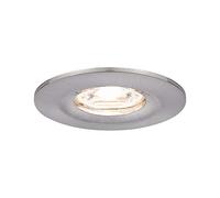 Paulmann LED Downlight Nova Mini Coin Single Light Rigid IP44 Round 65mm Coin 4W 310lm 230V 2700K Brushed Iron 94300