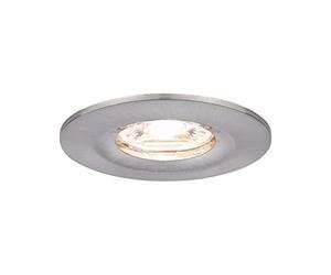 Paulmann LED Downlight Nova Mini Coin Single Light Rigid IP44 Round 65mm Coin 4W 310lm 230V 2700K Brushed Iron 94300