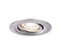 Paulmann LED Downlight Nova Mini Coin Single Light Swivelling Round 66mm 15° Coin 4W 310lm 230V 2700K Brushed Iron 94294