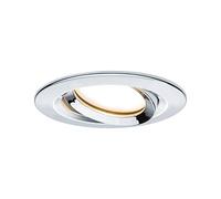 Paulmann 93683 Nova Plus LED recessed luminaire Round swivelling 1x6.8W IP65 dimmable recessed Spotlight Chrome spot Aluminium recessed lamp 2700K