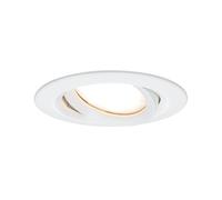 Paulmann LED Downlight Nova Plus Coin Single Light Swivelling IP65 Round 93mm 30° Coin 6W 470lm 230V dimmable 2700K Matt White 93681