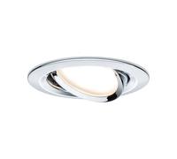 Paulmann LED Downlight Nova Plus Coin Single Light Swivelling Round 84mm 50° Coin 6W 470lm 230V dimmable 2700K Chrome 93879