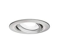Paulmann LED Downlight Nova Plus Single Light Swivelling IP65 Round 93mm 30° GU10 6W 470lm 230V dimmable 4000K Brushed Iron 93671