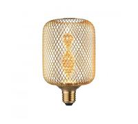 Paulmann 29084 Metallic Glow Edition Standard 230V LED lamp Zyl E27 Helix 3.5W 130lm 100mm Brass Metal 1800K