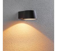 Paulmann LED outdoor wall lamp Capea, anthracite, aluminium, IP44