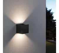 Paulmann LED outdoor wall lamp Cybo, RGBW, 10 cm, anthracite