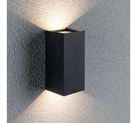 Paulmann Flame wall lamp 2-bulb 22 cm anthracite