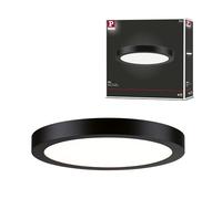 Paulmann LED Panel Abia 300mm 22W black matt 2700K | Satinised plastic cover for fine diffusion of light, even room lighting, flat design, for ceiling mounting