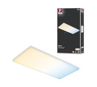Paulmann LED Panel Velora 595 x 295 mm 15.5 W White matt | Tunable White from 2700K to 6500K, dimmable, uniform room lighting, wall or ceiling mounting