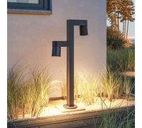 Paulmann LED path light Kimu 2, anthracite, 2-bulb, 3,000 K