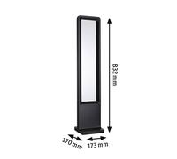 Paulmann LED path light Reana, anthracite, 83 cm metal IP44