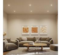 Paulmann LED recessed light Cole Coin black Ø9cm IP44 dimmable 3-pack