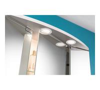 Paulmann 99920 LED Furniture luminaire recessed luminaire Round incl. 2x2.5 watt Cabinet luminaire Chrome Cabinet Light Aluminium, Plastic Kitchen lamp 3000 K