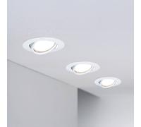 Paulmann 93423 Base LED recessed luminaire Round incl. 3x5W recessed Spotlight White spot Metal recessed lamp 3000K