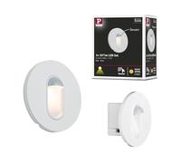 Paulmann LED Round recessed wall Light 1x1.1W 2700K White | Integrated motion detector, detects movement up to 2m, IP20, for installation in 60mm flush-mounted boxes
