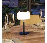 Paulmann LED solar table lamp Bartja, black, IP44 dimmable