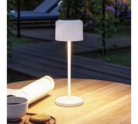 Paulmann LED solar table lamp Else, white, IP44, dimmable