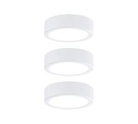 Paulmann LED under-cabinet light Pukk, set of 3, 3x3.5W, 2700K, white | Set of 3 lights, directed light for cupboards and shelves, colour temperature 2,700K, installation with screws or adhesive