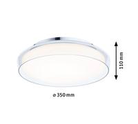 Paulmann Luena LED ceiling light IP44 chrome Ø35cm