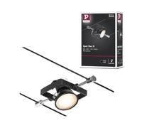 Paulmann MacII 94435 LED Cable System DC Max. 10 Watt Expandable Wire Rope Plastic GU5 Black Matt / Chrome Spot