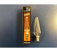 Paulmann NEOLAMP GRECO Candle Bulb Pyramid Clear New 230V 25W E14 Art.563.29