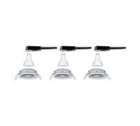Paulmann Nova 3-light round swivel/dimmable spotlight, chrome