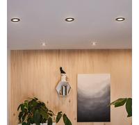 Paulmann Nova Coin LED spot, set of 3, black, swivelling, 2,700 K
