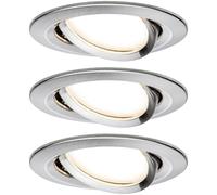 Paulmann Nova Flush Mount Light Set 3-Piece LED 18 W Brushed Iron 93447