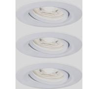 Paulmann 92971 Nova mini Plus LED recessed luminaire Coin EasyDim Round swivelling incl. 3x4.2 watt dimmable recessed Ceiling Spotlight White matt recessed lamp Aluminium Warm White 2700 K