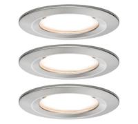 Paulmann Nova Plus Coin Fixed 3-pack Iron IP44 2,700K dimmable